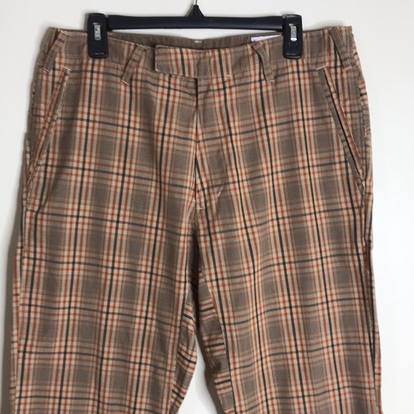 Volcom mens casual plaid trousers pants size 34 - Picture 2 of 12